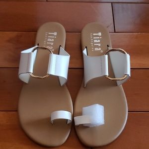 White sandals